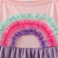 Purple lace rainbow tiered dress