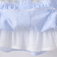 Blue lemon embroidery seersucker bloomer set