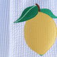 Blue lemon embroidery seersucker dress