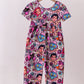 Purple character bamboo jumpsuit