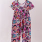 Purple character bamboo jumpsuit