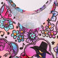 Purple character bamboo jumpsuit
