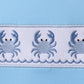 Blue crab embroidery one-piece swimsuit
