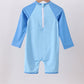 Blue crab embroidery one-piece swimsuit