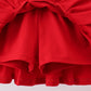 White bow sequin skort set