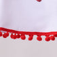 White bow sequin bloomer set