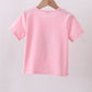 Pink flag bow sequin mom&me top