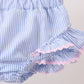 Blue Stripe 2pc Seersucker Swimsuit