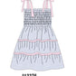 Blue Stripe Smocked Mom Dress