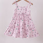 Pink golf print tiered dress