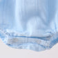 Blue Bow Smocked Embroidered Jacquard Bubble