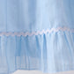 Blue Bow Smocked Embroidered Jacquard Dress