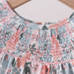 Pink Floral Smocked Bloomer Set