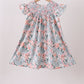 Pink Floral Smocked dress