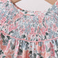 Pink Floral Smocked dress
