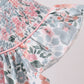 Pink Floral Smocked dress