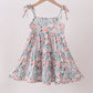 Pink Floral tiered Dress