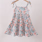 Pink Floral tiered Dress