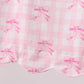 Pink bow print scalloped bloomer set