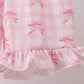 Pink bow smocked ruffle dress