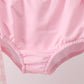 Pink bow print ruffle zipper 2pc swimsuit