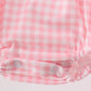 Pink Gingham Animal Embroidered Bubble