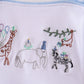 Blue Gingham Animal Embroidered Bubble