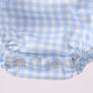 Blue Gingham Animal Embroidered Bubble