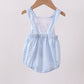 Blue Gingham Animal Embroidered Bubble