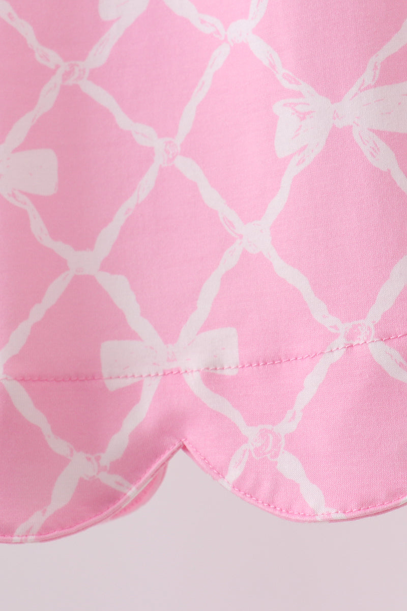 Pink Bow Bloomer Set