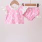 Pink Bow UPF Swim Set