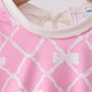 Pink Bow UPF rashguard