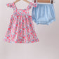 Pink Floral Bloomer Set
