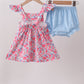 Pink Floral Bloomer Set