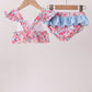Pink Floral UPF Swim Set