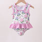 Purple Hydrangea UPF Swim One-Piece