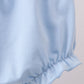 Blue beach print bow bloomer set