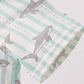 Green Stripe Shark UPF Swim One-Piece