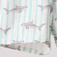Green Stripe Shark UPF Swim Trunks