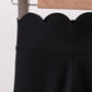 Black Scalloped Yoga Active Leggings
