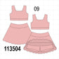 Pink Scalloped Yoga Skorts Set