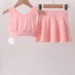 Pink Scalloped Yoga Skorts Set