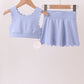 Violet Scalloped Yoga Skorts Set