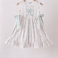 Bow Floral Applique Dress