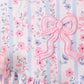 Pink Floral Applique Bow Bloomer Set