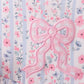 Pink Floral Bow Applique Bow Dress
