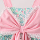 Pink Bow Floral Bloomer Set