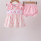 Pink Sailboat Embroidered Bloomer Set