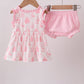 Pink Sailboat Embroidered Bloomer Set