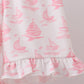 Pink Sailboat Embroidered Set